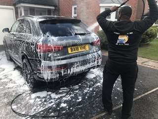 Valeted car exterior shine